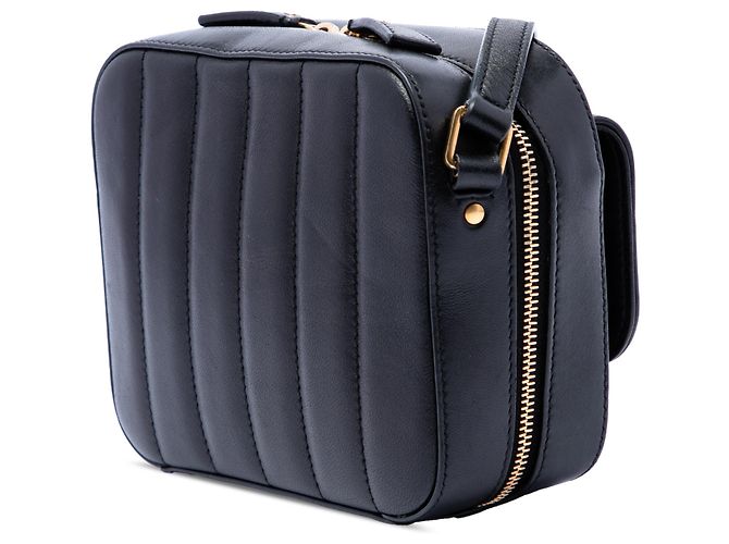 Borsa Camera Vicky in agnello trapuntato nero Saint Laurent - vista 2