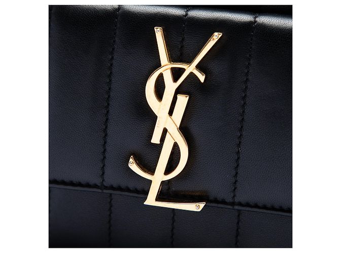 Borsa Camera Vicky in agnello trapuntato nero Saint Laurent - vista 5