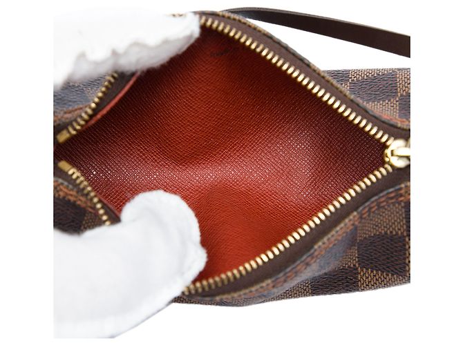 Louis Vuitton Pochette Papillon Damier Ebene marrone - vista 4