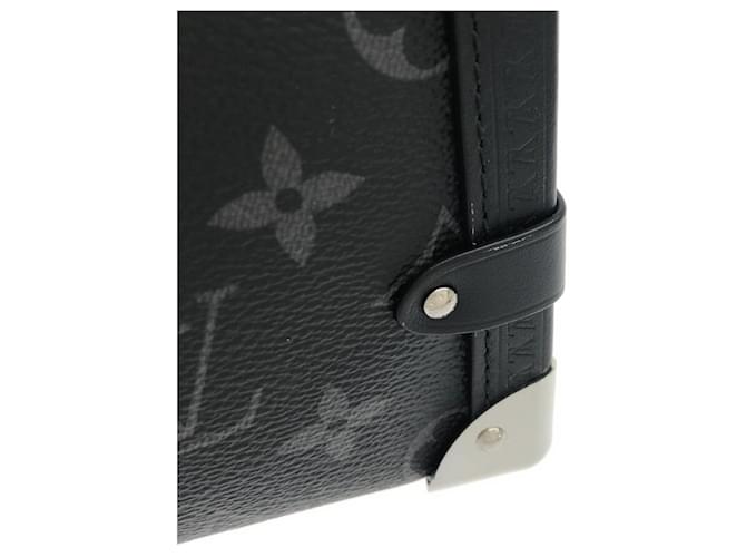 Borsa a tracolla Louis Vuitton Monogram Eclipse Side Trunk EW MM Nero Monogramma - vista 4