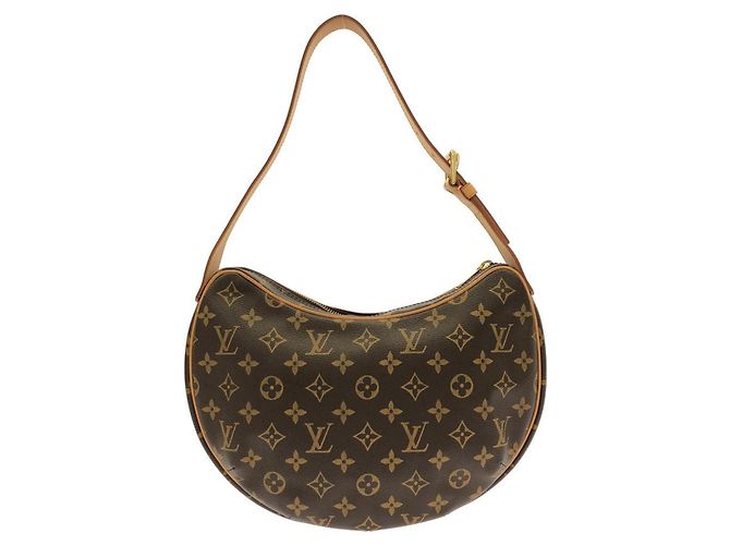 Borsa a Spalla Louis Vuitton Monogram Croissant MM Marrone Monogramma - vista 2