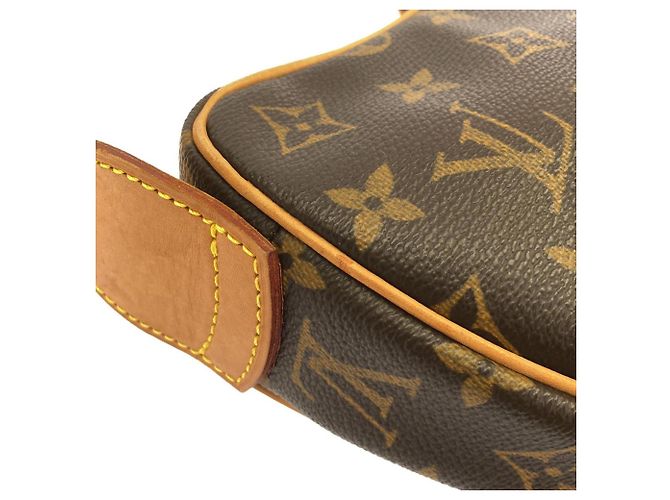 Borsa a Spalla Louis Vuitton Monogram Croissant MM Marrone Monogramma - vista 6