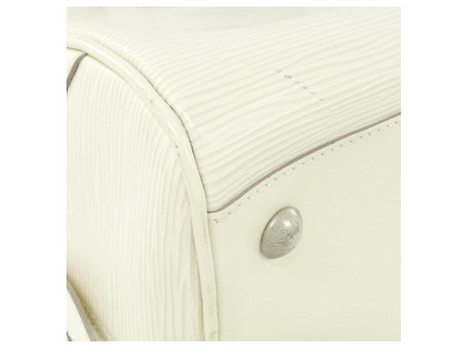 Borsa Louis Vuitton Epi Bowling Montaigne GM Crudo Bianco sporco - vista 3