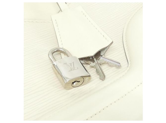Borsa Louis Vuitton Epi Bowling Montaigne GM Crudo Bianco sporco - vista 5