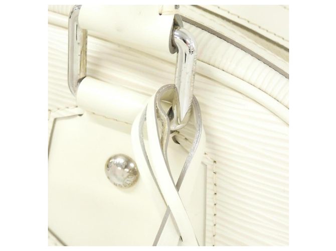 Borsa Louis Vuitton Epi Bowling Montaigne GM Crudo Bianco sporco - vista 7