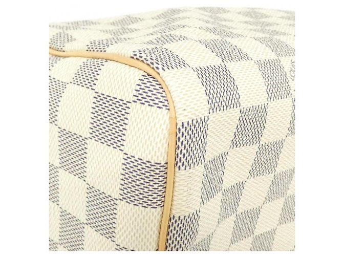 Borsa Boston Louis Vuitton Damier Azur Speedy Bianco Blu - vista 2