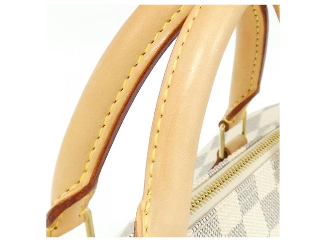 Borsa Boston Louis Vuitton Damier Azur Speedy Bianco Blu - vista 8