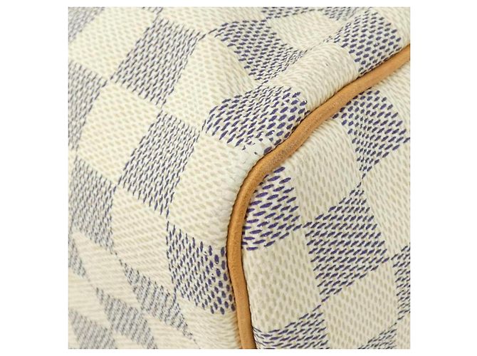 Borsa Boston Louis Vuitton Damier Azur Speedy Bianco Blu - vista 2