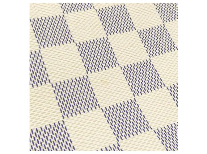 Borsa Boston Louis Vuitton Damier Azur Speedy Bianco Blu - vista 3