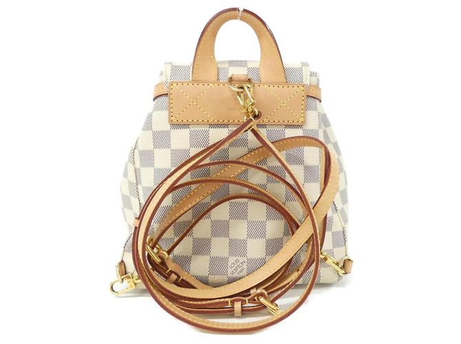 Zaino Louis Vuitton Damier Azur Speron BB Bianco Blu - vista 2