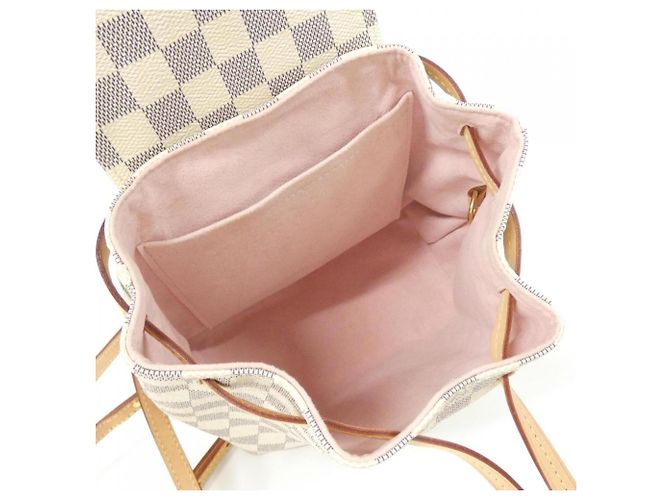 Zaino Louis Vuitton Damier Azur Speron BB Bianco Blu - vista 8
