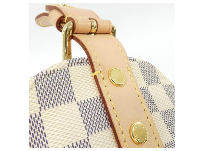 Zaino Louis Vuitton Damier Azur Speron BB Bianco Blu - vista 9