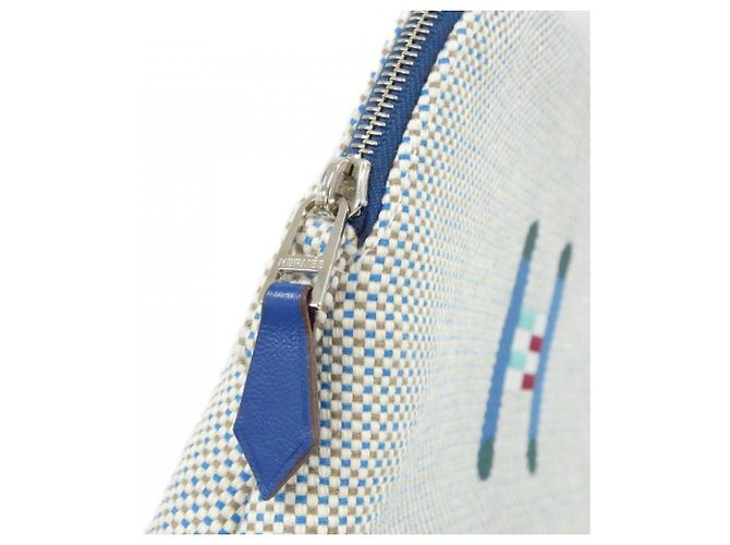 Hermès Borsa Pouch MINI Hermes Bolide Crazy H Blu - vista 5