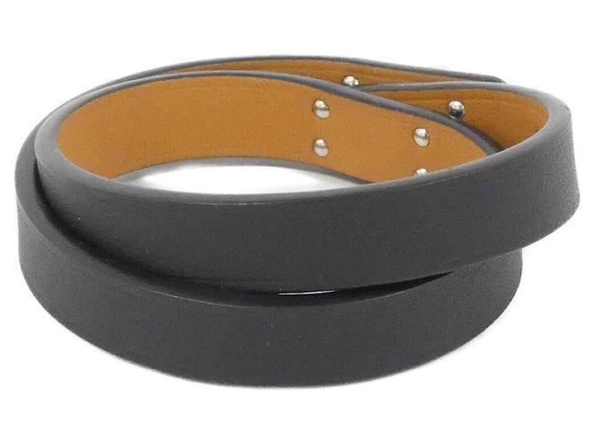 Hermès Bracciale Hermes Mini Kelly Double Tour Nero Argento - vista 2