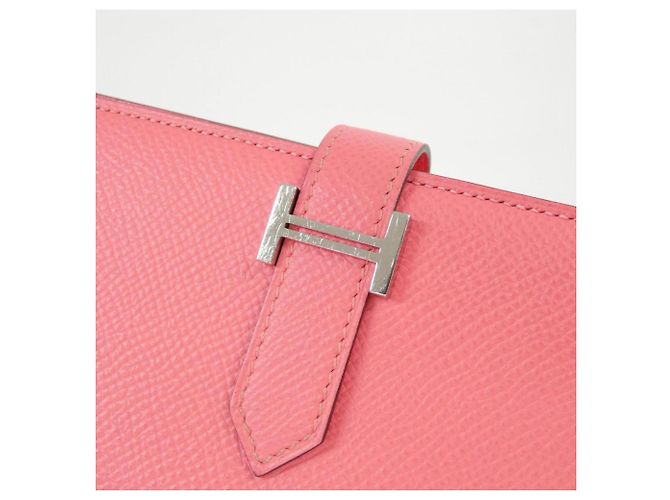 Cartera larga Hermès Bearn Soufflé en Rosa - vista 3