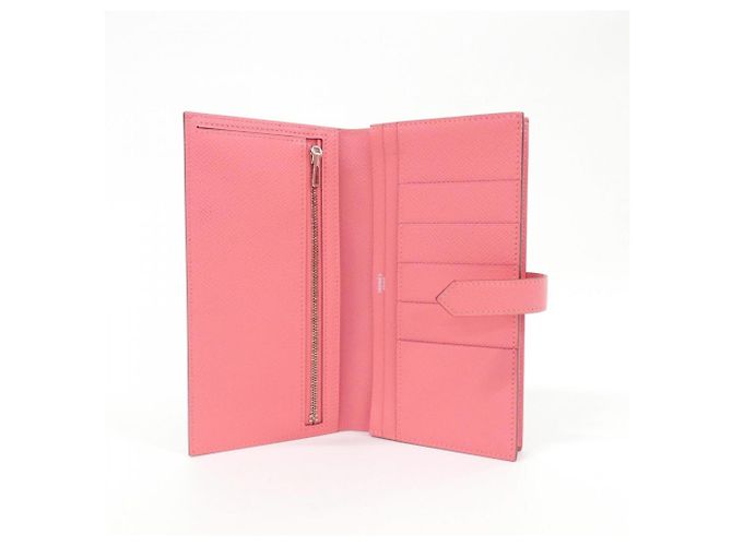 Cartera larga Hermès Bearn Soufflé en Rosa - vista 5
