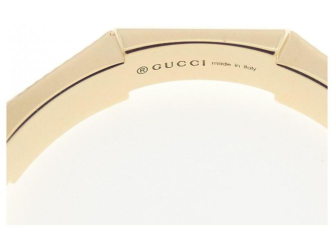 Anello Gucci a righe in oro giallo D'oro - vista 3