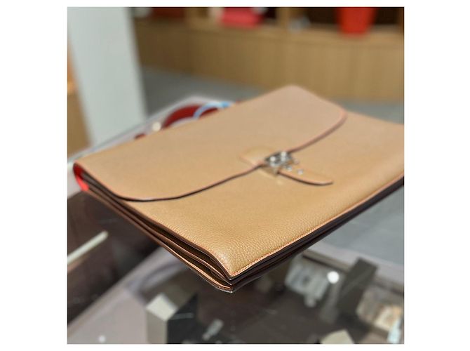 Hermès Sac à Dépêches en cuir Marron - vue 4