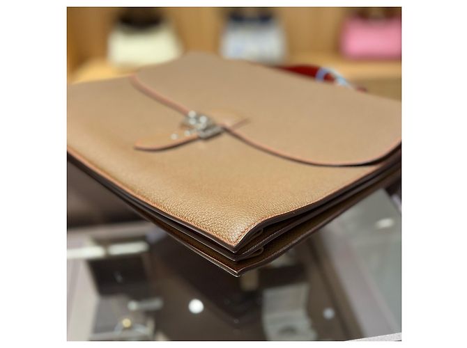 Hermès Sac à Dépêches en cuir Marron - vue 5
