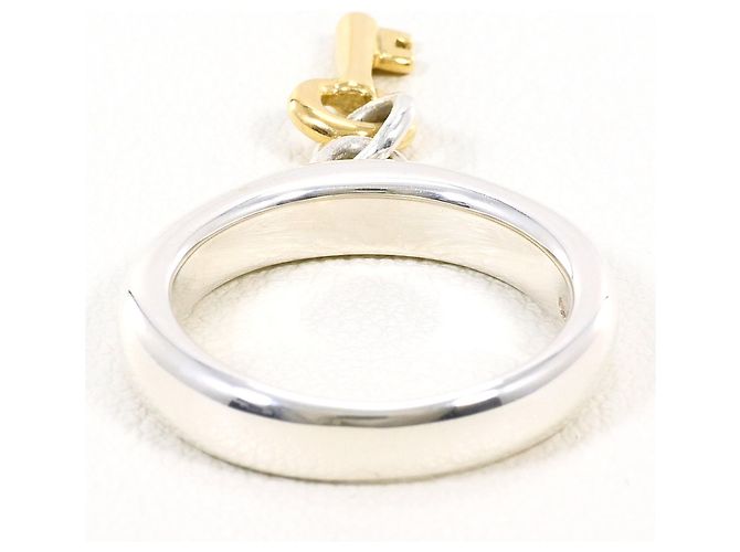 Anello a fascia in oro giallo 18K e argento Tiffany & Co. - vista 3