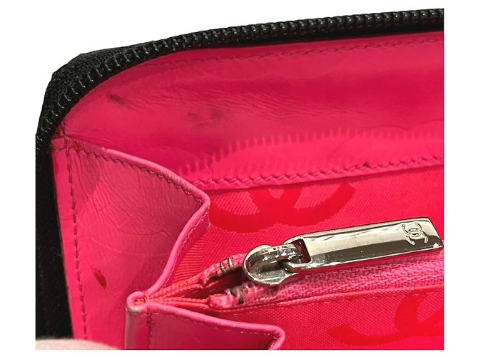 Chanel Cambon Line Langgeldbörse aus Lammleder Schwarz - Ansicht 7