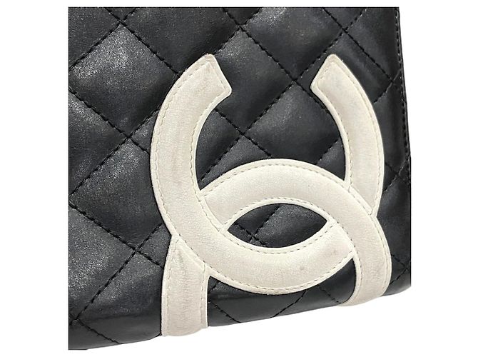 Chanel Cambon Line Langgeldbörse aus Lammleder Schwarz - Ansicht 8