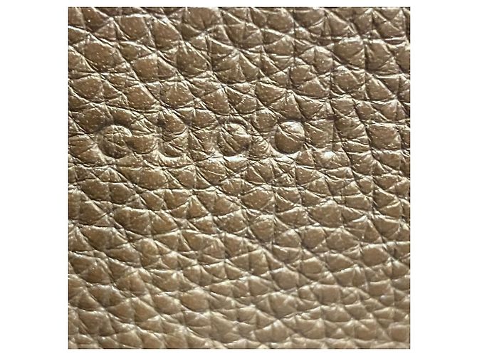 Gucci Ledertote-Tasche Braun Hellblau - Ansicht 4