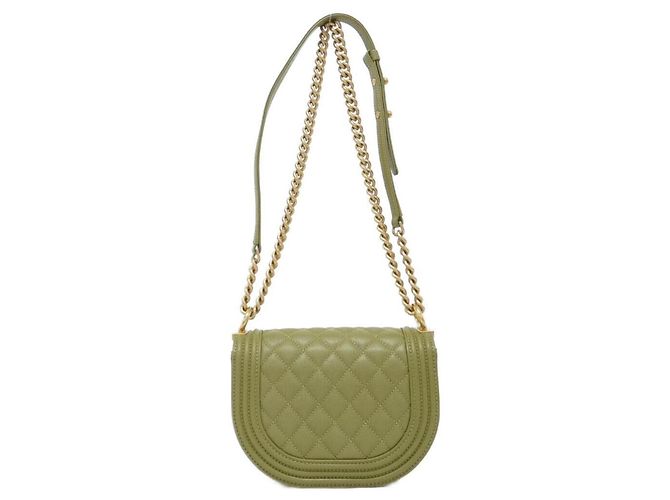 Borsa a Spalla Chanel Boy Line AS3350 Cachi - vista 2