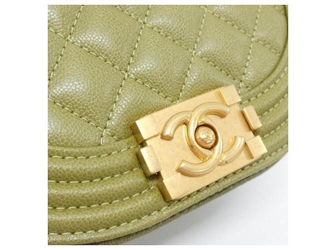 Borsa a Spalla Chanel Boy Line AS3350 Cachi - vista 4