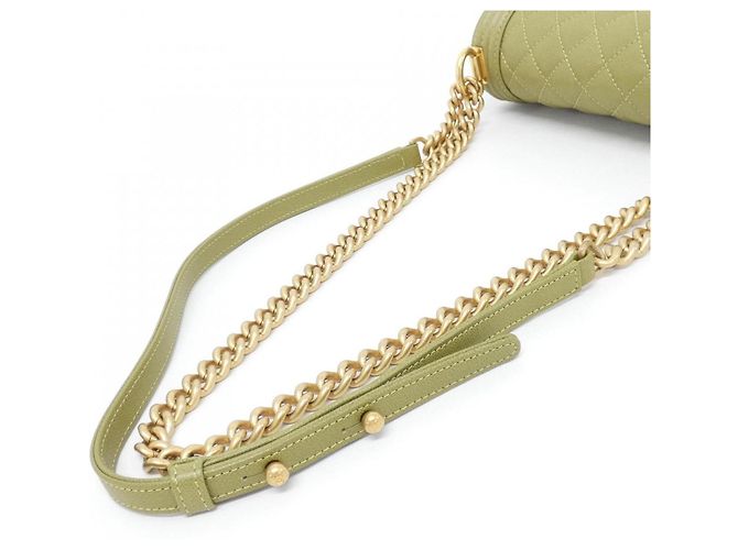 Borsa a Spalla Chanel Boy Line AS3350 Cachi - vista 5