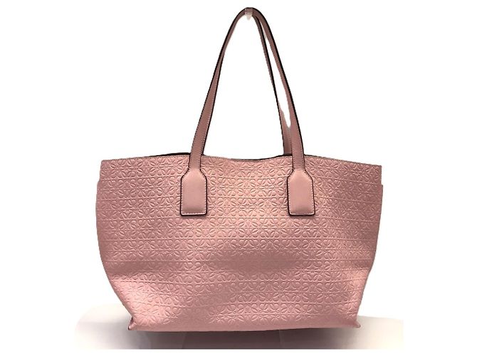Borsa shopper Loewe Repeat Anagram T Rosa - vista 2