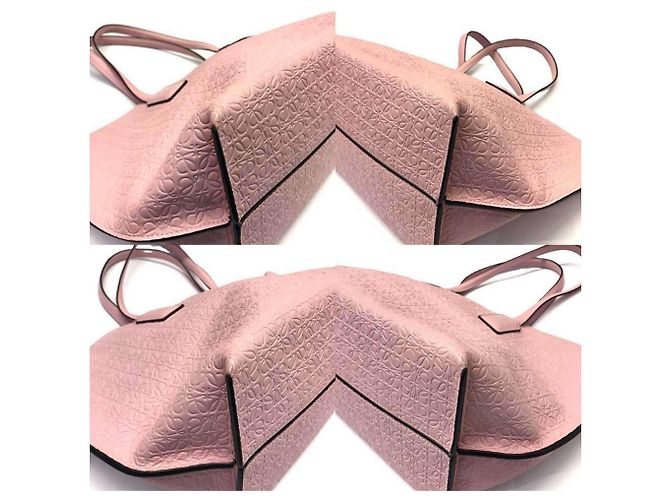 Borsa shopper Loewe Repeat Anagram T Rosa - vista 3