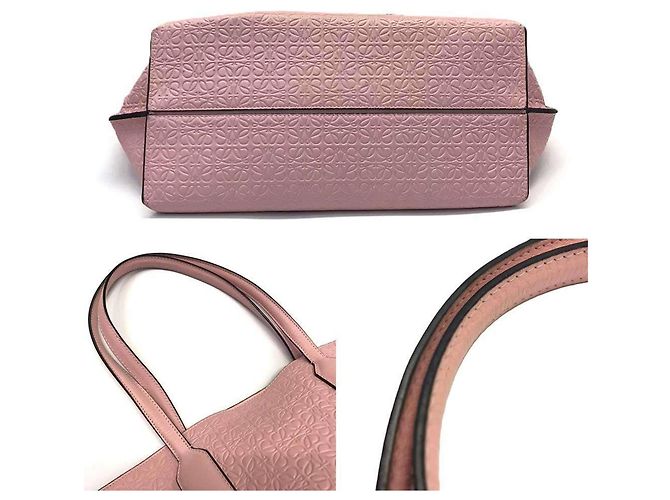 Borsa shopper Loewe Repeat Anagram T Rosa - vista 4