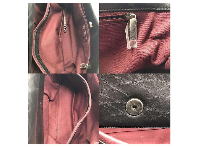 Bolsa de ombro Chanel Portobello em tweed e couro matelassê Preto - vista 6