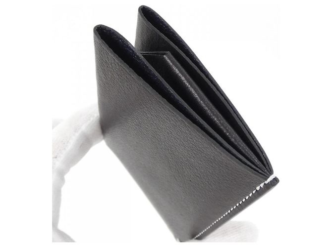 Hermès Tarjetero H Sellier Verso Hermes Negro Azul - vista 5