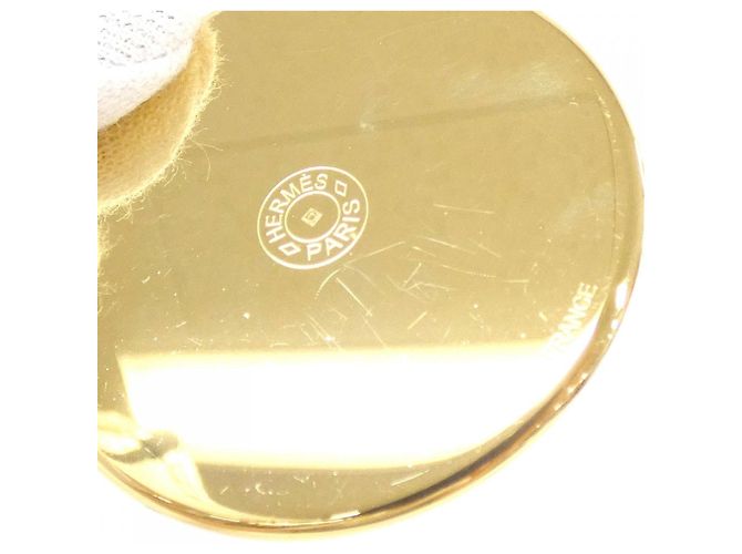 Hermès Hermes QUADRIGE Medaille GM Halskette Schwarz Golden Gelb - view 4