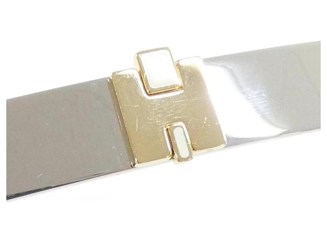 Hermès Hermes Eileen GM 320001FP Barrette Bianco D'oro - vista 4