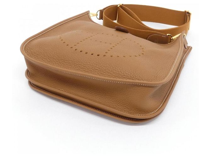 Hermès Borsa a Spalla Hermes Evelyne 3 PM D'oro - vista 3