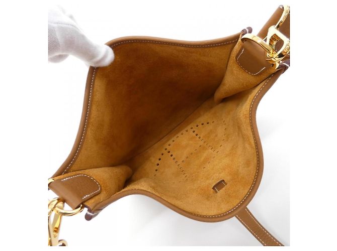 Hermès Borsa a Spalla Hermes Evelyne 3 PM D'oro - vista 6