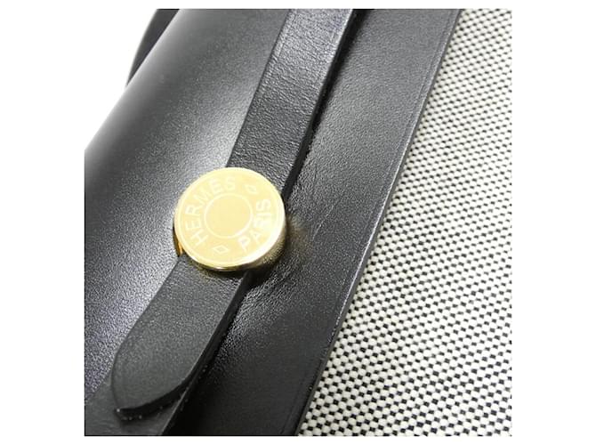 Hermès Borsa a tracolla Hermes Herbag Zip Nero Crudo - vista 5