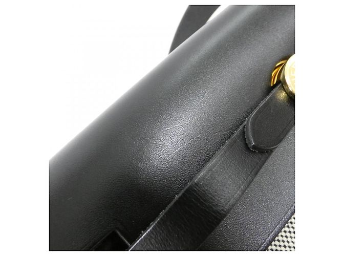 Hermès Borsa a tracolla Hermes Herbag Zip Nero Crudo - vista 6