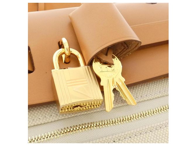 Hermès Borsa Hermes Herbag Zip PM Beige - vista 7