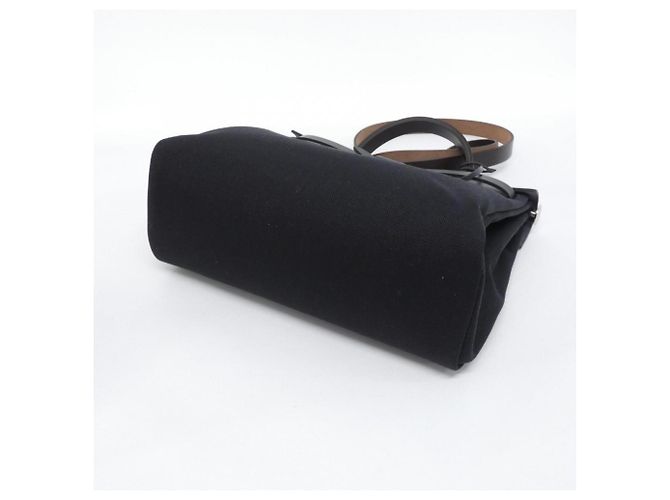 Hermès Borsa Hermes Herbag Zip Quadricolor PM Nero Blu Damier ebene - vista 3
