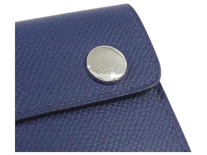 Hermès Portacarte Hermes Snap Blu Blu navy - vista 3