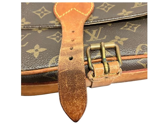 Borsa a tracolla Louis Vuitton Monogram Cartouchiere Marrone - vista 7