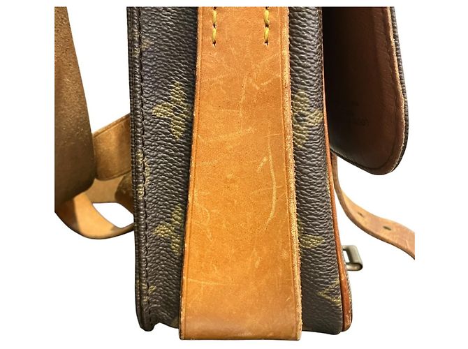 Borsa a tracolla Louis Vuitton Monogram Cartouchiere Marrone - vista 8