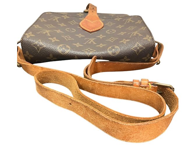Borsa a tracolla Louis Vuitton Monogram Cartouchiere Marrone - vista 9
