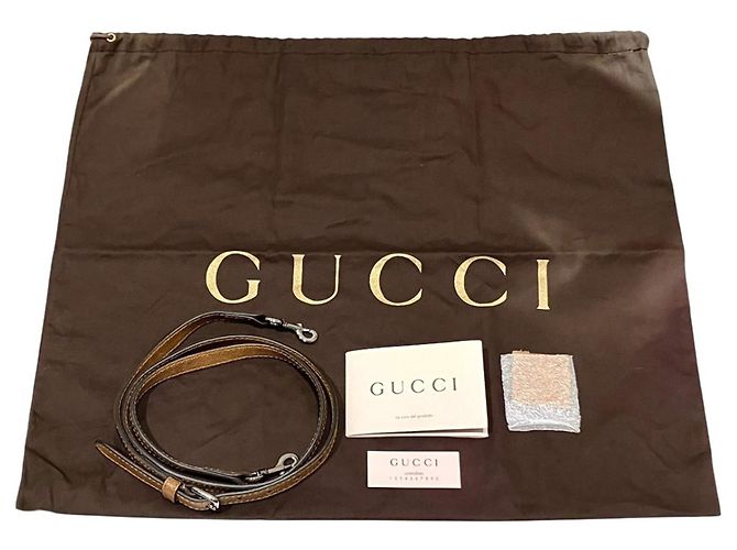 Borsa a mano in pelle Gucci Sherry Line Marrone - vista 5