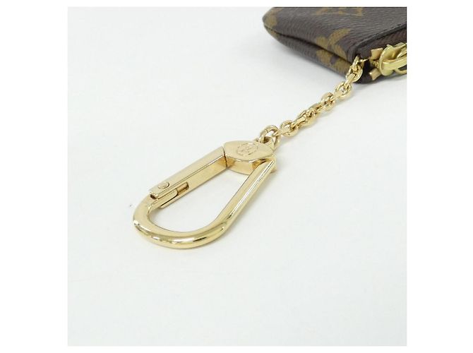 Louis Vuitton Monogram Pochette Clé Coin & Key Case Castaño Monograma - vista 3
