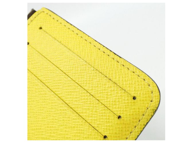 Monedero Monogram Louis Vuitton Castaño Amarillo Monograma - vista 3